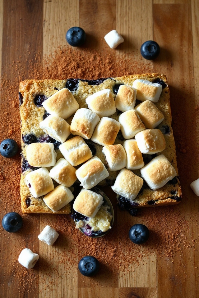 blueberry blondie dessert bites