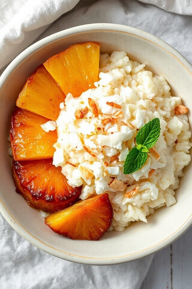 coconut rice with pineapple