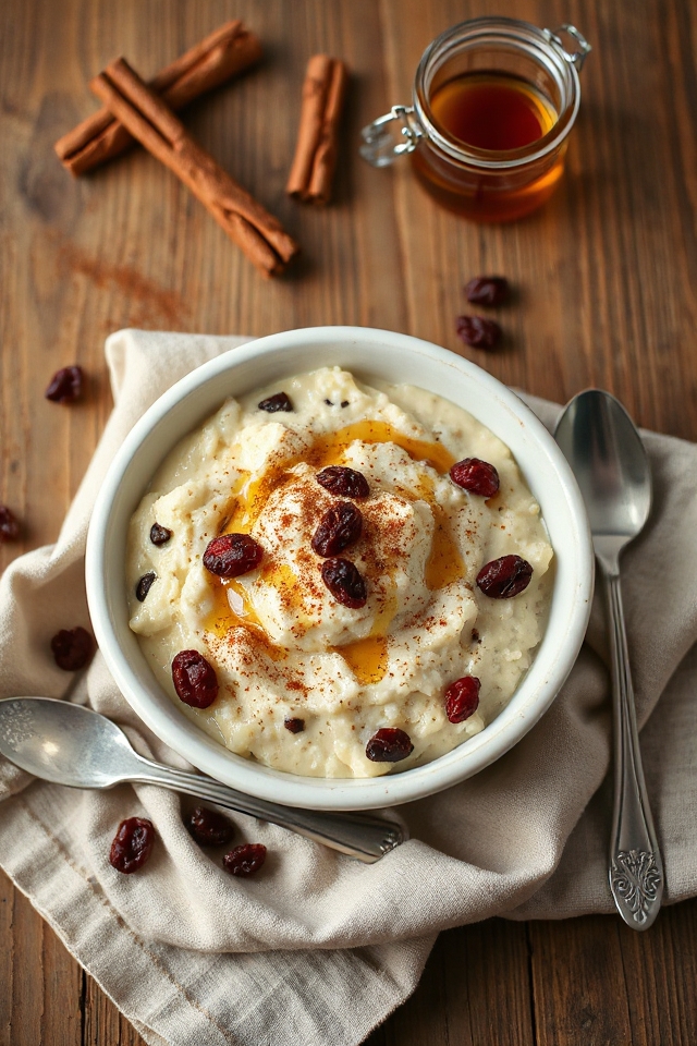 cranberry raisins rice pudding