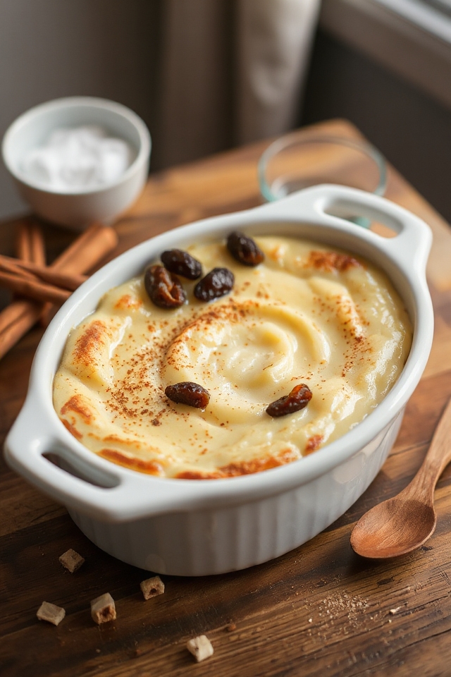 creamy baked rice pudding
