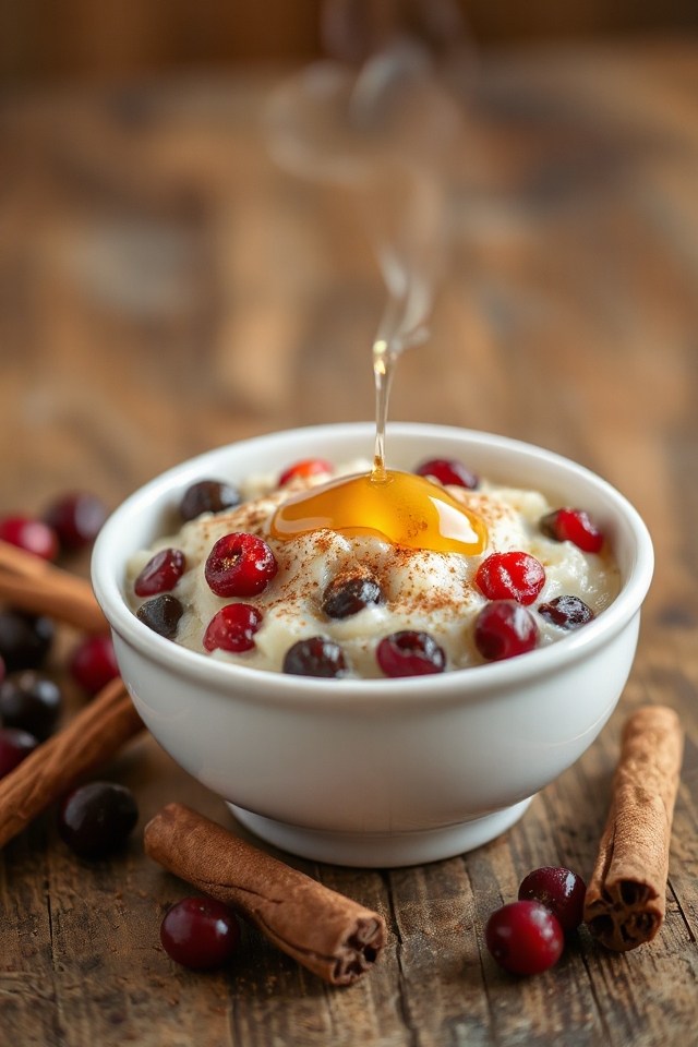 creamy cranberry raisin pudding
