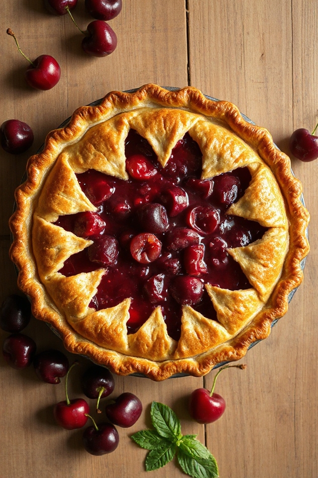 delicious homemade cherry pie