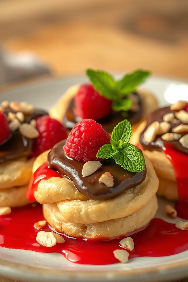 delicious raspberry filled puff pastries