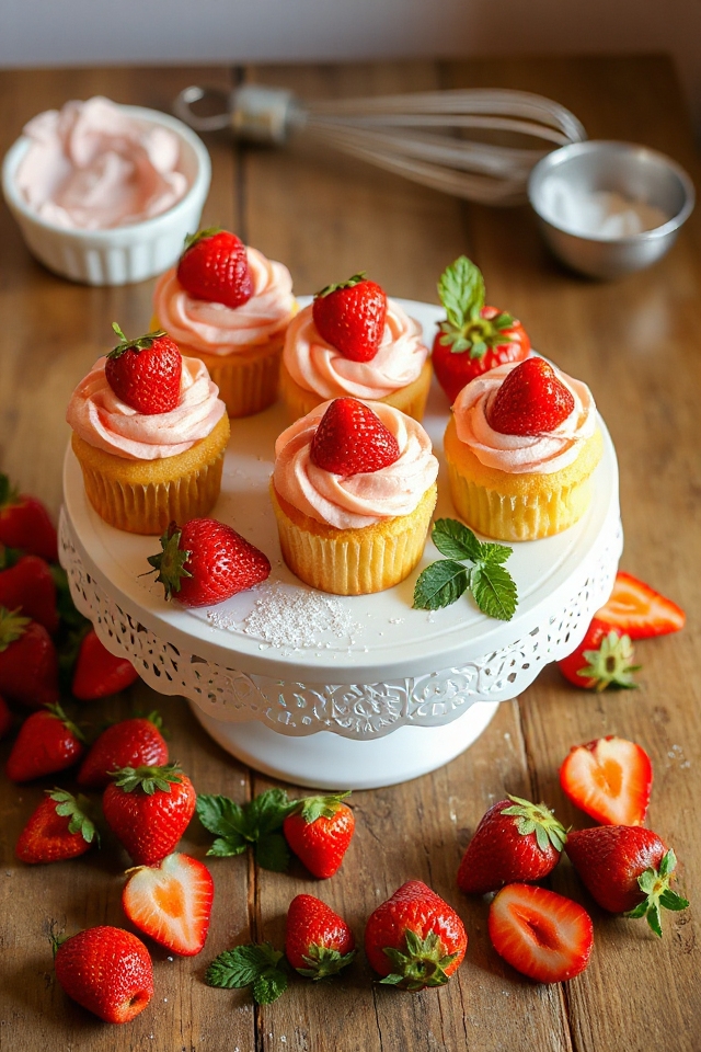 delicious strawberry cupcake recipe