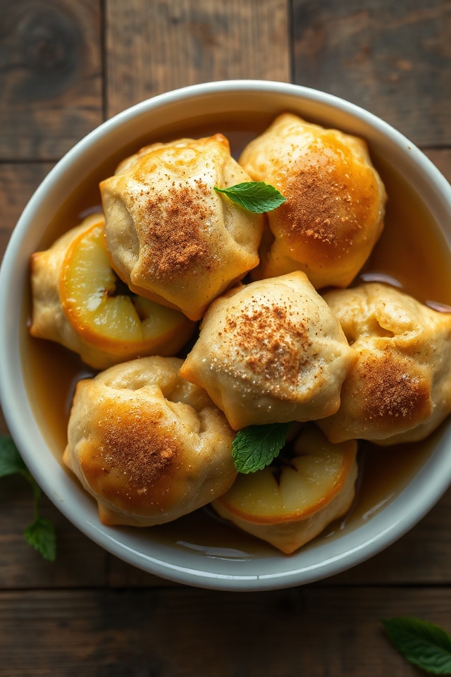 delicious sweet apple dumplings