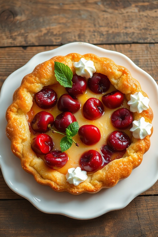 delicious sweet cherry tart