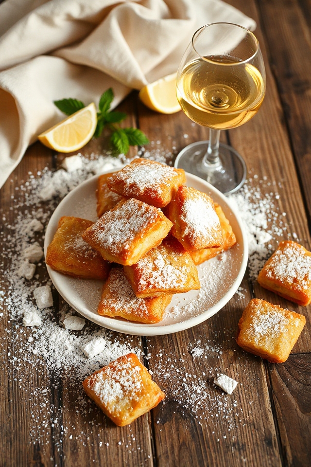 delicious sweet wine fritters