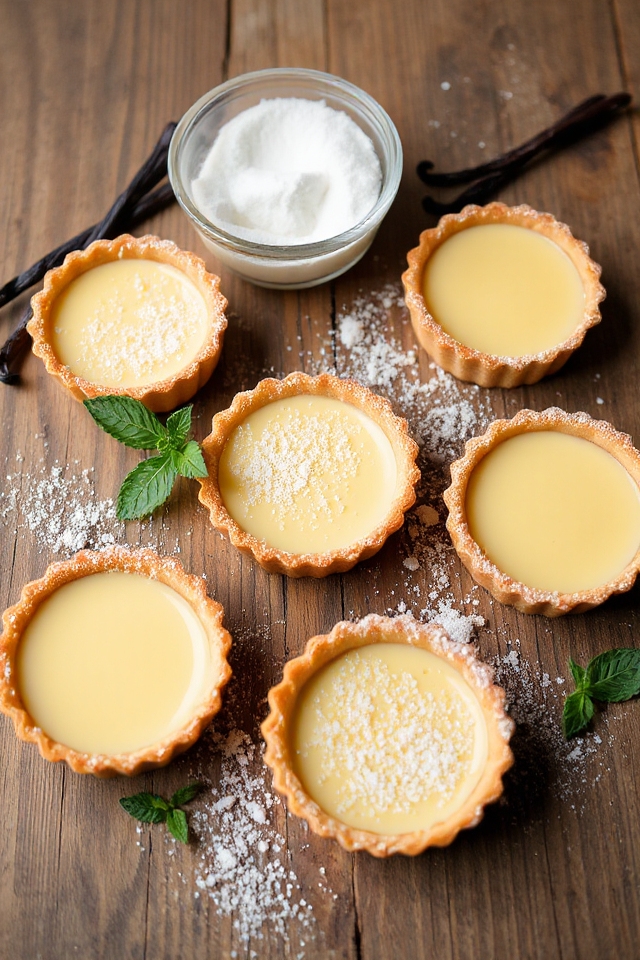 delicious vanilla custard tarts