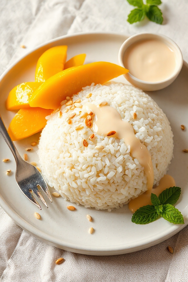 mango sticky rice dessert