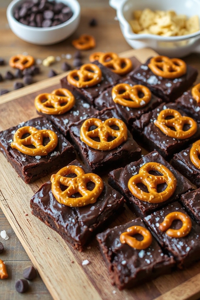 pretzel brownies with sweetness