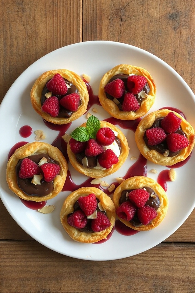 raspberry filled pastry treats