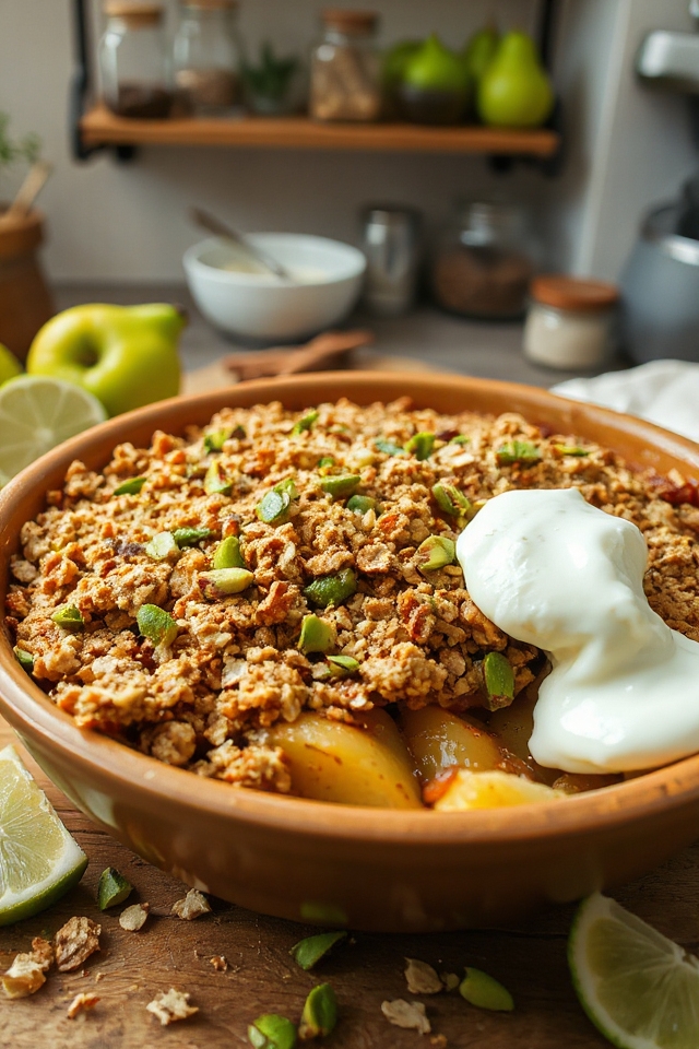 sweet apple pear crisp