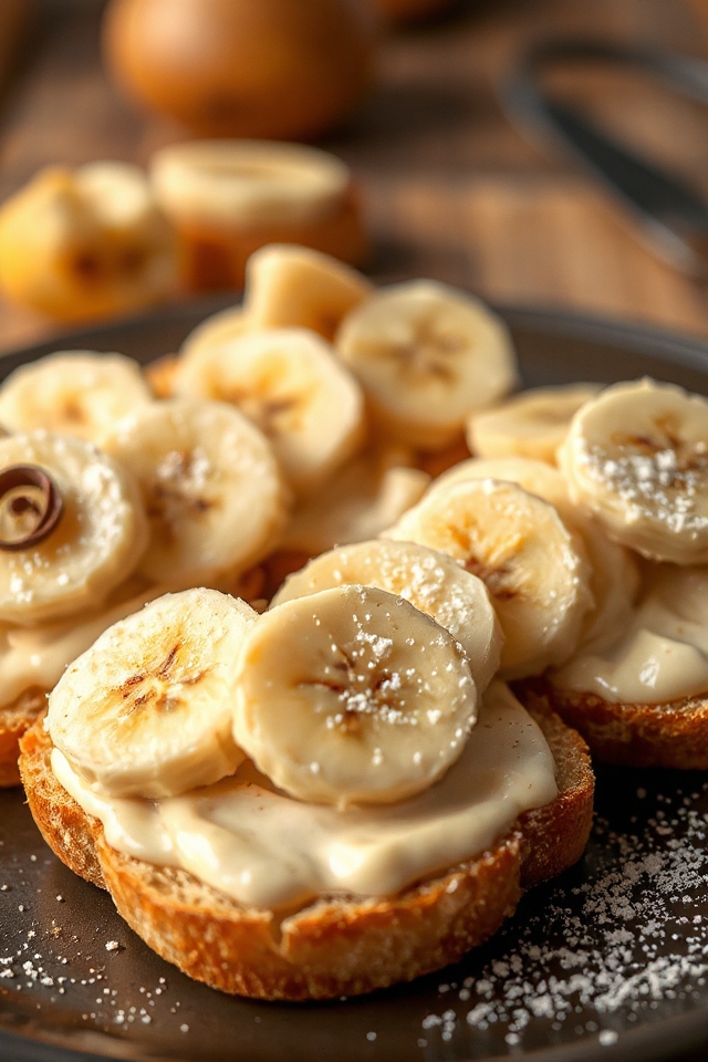 sweet banana bruschetta delight