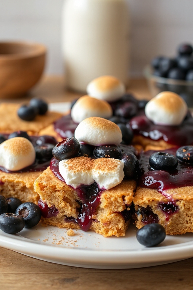 sweet blueberry blondie bites
