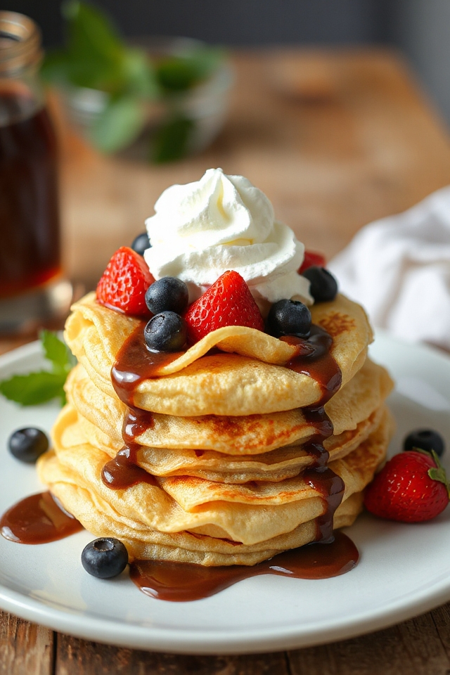 sweet crepe batter preparation