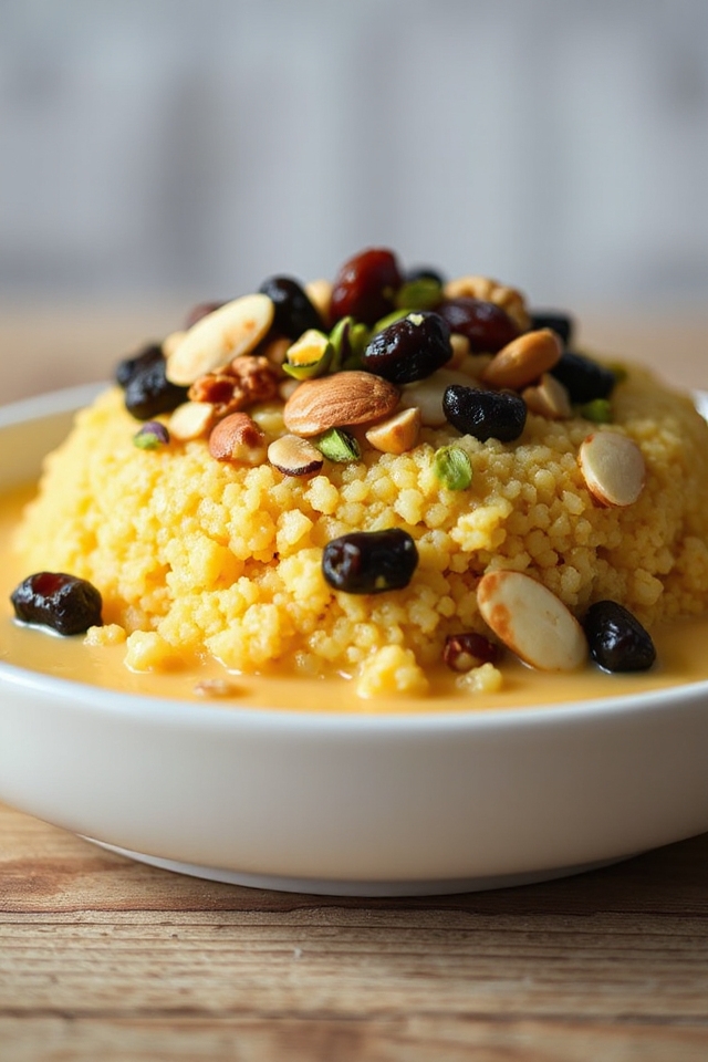 sweet custard couscous recipe