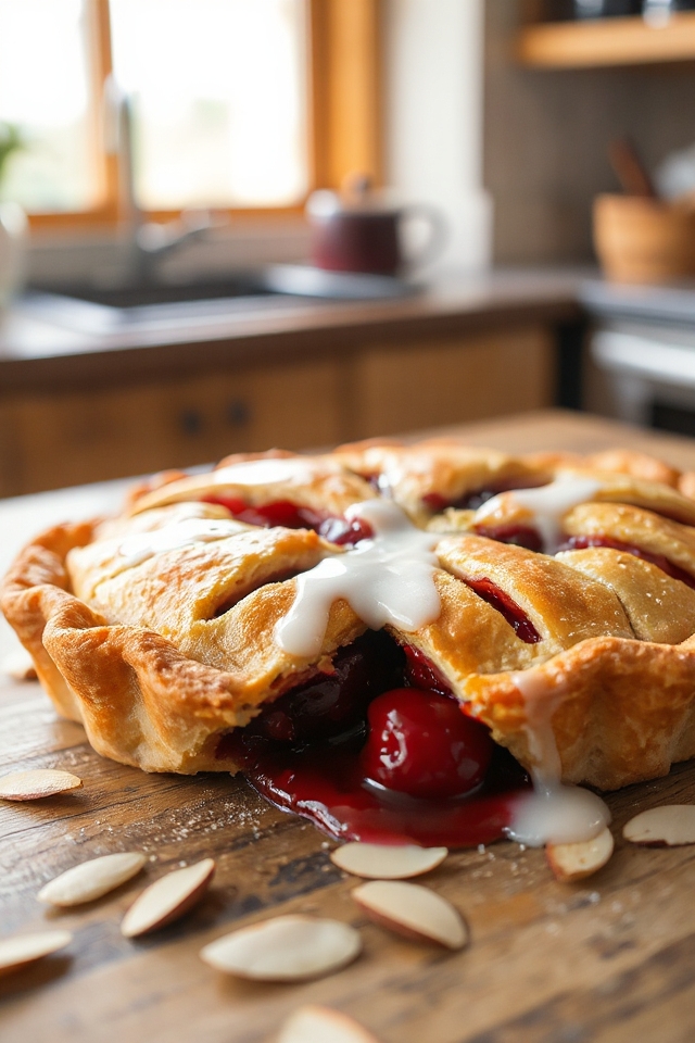 sweet glazed cherry pie
