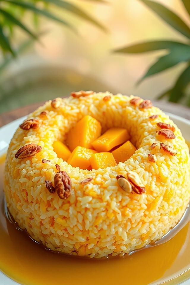 sweet mango rice dessert