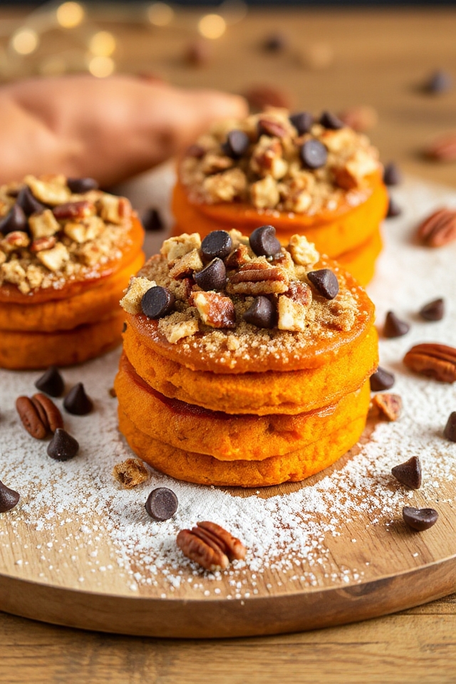 sweet potato coffee cake stacks