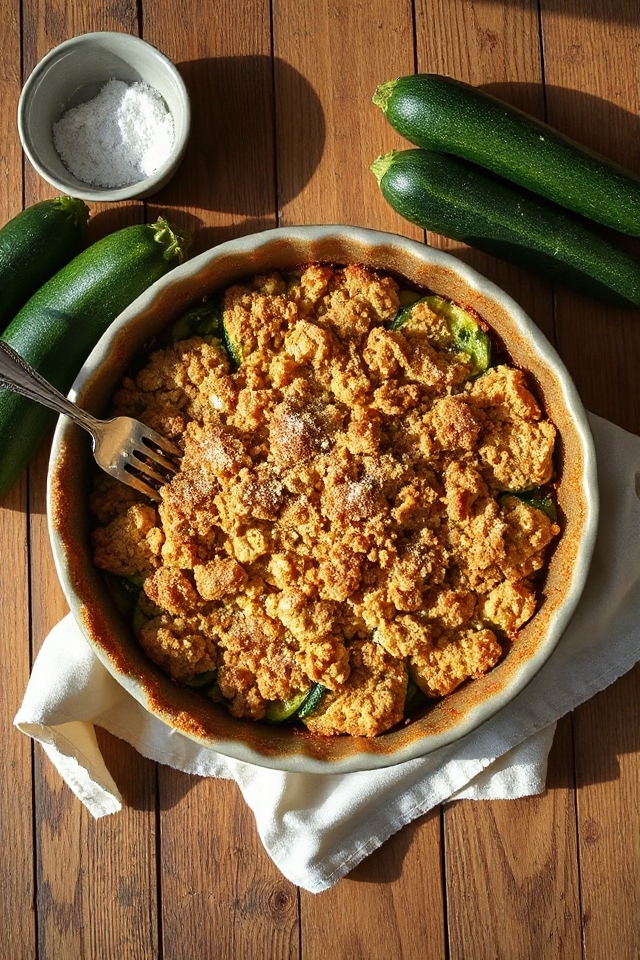 zucchini crumble dessert recipe